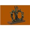 Image 2 : Art Nouveau Bronze Lady Figural Picture Frame Hot Cast Detailed Maiden Sculpture