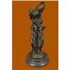 Image 2 : Art Deco Three Nymph Surround a Bronze Vase Sculpture Marble Base Figurine Decor