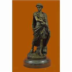 Julius Caesar Statue Figurine Art Sculpture - Roman Emperor 100% real Bronze Art