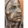 Image 1 : ORIGINAL PURE BRONZE RED INDIAN CHIEF AMAZING DETAIL NR SCULPTURE ART