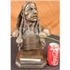 Image 2 : ORIGINAL PURE BRONZE RED INDIAN CHIEF AMAZING DETAIL NR SCULPTURE ART