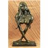 Image 1 : Abstract Mother with Baby Bronze Sculpture Mid-Century Figurine Signed Original