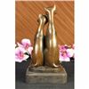 Image 3 : OLD CAT BRONZE SIGNED FIGURINE ON BASE CATS ART DECO TWO CAT SCULPTURE