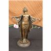 Image 1 : ART NOUVEAU NUDE WOMAN AWAKENING BRONZE SCULPTURE DECO