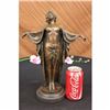 Image 2 : ART NOUVEAU NUDE WOMAN AWAKENING BRONZE SCULPTURE DECO