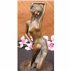 Image 1 : ART NOUVEAU NUDE WOMAN KNEELS BRONZE STATUE EROTIC ART FIGURE SCULPTURE