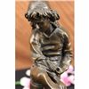 Image 1 : BEAUTIFUL ART NOUVEAU SOLID BRONZE NUDE BY DALOU STATUE