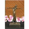 Image 1 : Art Deco 9 Tall Dancer Signed Chiparus Bronze Sculpture Figure