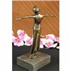 Image 3 : Art Deco 9 Tall Dancer Signed Chiparus Bronze Sculpture Figure