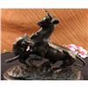 Image 1 : Signed Gardet Panther Attacking Giselle Bronze Marble Sculpture Statue