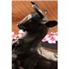 Image 2 : Signed Gardet Panther Attacking Giselle Bronze Marble Sculpture Statue