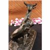 Image 4 : Signed Gardet Panther Attacking Giselle Bronze Marble Sculpture Statue