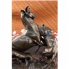 Image 5 : Signed Gardet Panther Attacking Giselle Bronze Marble Sculpture Statue