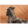 Image 6 : Elegant Equestrian Art Two Horses Loving Playing Bronze Marble Statue Sculpture