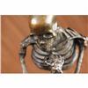 Image 5 : Bronze Statue Skull Skeleton thinker bronze sculpture, Signed: Milo Figurine ART