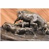 Image 2 : Signed Barye Elk Stag is Attacked by Pack of Wild Dogs Bronze Sculpture