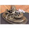 Image 3 : Signed Barye Elk Stag is Attacked by Pack of Wild Dogs Bronze Sculpture