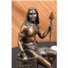 Image 2 : Original Nude Native American Warrior Bronze Statue