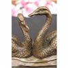 Image 3 : Signed Milo Two Beautiful Swans Bronze Sculpture Art Deco Marble Statue Figurine