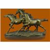 Image 3 : Bronze Marble Base Statue Wild Horse Galloping Mustang Ranch Hot Cast Marble Figurine