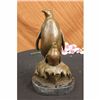 Image 1 : EMPEROR PENGUIN  FAMILY ART BRONZE SCULPTURE STATUE