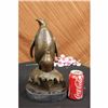 Image 2 : EMPEROR PENGUIN  FAMILY ART BRONZE SCULPTURE STATUE