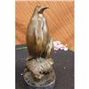 Image 3 : EMPEROR PENGUIN  FAMILY ART BRONZE SCULPTURE STATUE