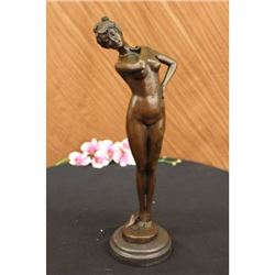 Bronze Sculpture Nude Woman by French Artist Jean Patoue Art Deco Figurine Decor