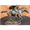 Image 3 : Bronze Marble Statue Country Western Cowboy Horse Ranch