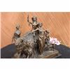 Image 2 : Original Signed Vitaleh Four Nude Woman Surrounding King Bronze Sculpture Statue