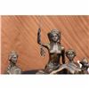 Image 3 : Original Signed Vitaleh Four Nude Woman Surrounding King Bronze Sculpture Statue
