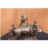 Image 4 : Original Signed Vitaleh Four Nude Woman Surrounding King Bronze Sculpture Statue