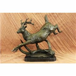 Extra Large Original Male Deer Buck Stag Bronze Sculpture by Williams Figurine