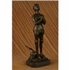 Image 2 : Saint Joan of Arc Maid of Orleans French Praying Heroine Soldier Bronze Statue