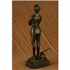Image 4 : Saint Joan of Arc Maid of Orleans French Praying Heroine Soldier Bronze Statue