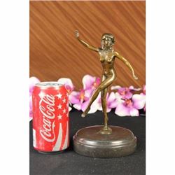 ORIGINAL CLASSIC PIN UP GIRL BRONZE SCULPTURE NUDE STATUE FIGURINE EROTIC