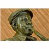 Image 5 : Extra Large Black African Clarinet Player Bronze Sculpture Hot Cast Decor Figure