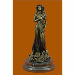 Original Aldo Vitaleh Liberated Maiden Bronze Sculpture Hot Cast Figurine Figure