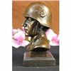 Image 3 : Sign Original Fisher Unknown German Soldier Army Bronze Marble Sculpture