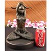 Image 2 : HAND MADE LADY YOGA MEDITATION BRONZE SCULPTURE ART