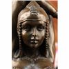Image 3 : HAND MADE LADY YOGA MEDITATION BRONZE SCULPTURE ART