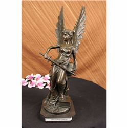 Bronze Marble Statue Athena Goddess Peace Wisdom Hero