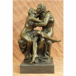 Large Museum Quality Kiss Bronze Sculpture by Milo Art Deco Marble Figurine Sale