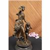 Image 3 : Signed Moreau Village Woman and Her Child Bronze Sculpture Marble Base