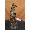 Image 4 : Signed Moreau Village Woman and Her Child Bronze Sculpture Marble Base