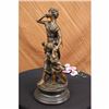 Image 5 : Signed Moreau Village Woman and Her Child Bronze Sculpture Marble Base