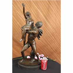 Signed Extra Large two Skilled Dance Partners Bronze Marble Sculpture