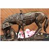 Image 4 : OLD WEST COWBOY WITH HORSE BRONZE SCULPTURE WESTERN ART REMINGTON FIGURINE DECOR