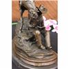 Image 5 : OLD WEST COWBOY WITH HORSE BRONZE SCULPTURE WESTERN ART REMINGTON FIGURINE DECOR