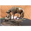 Image 6 : OLD WEST COWBOY WITH HORSE BRONZE SCULPTURE WESTERN ART REMINGTON FIGURINE DECOR